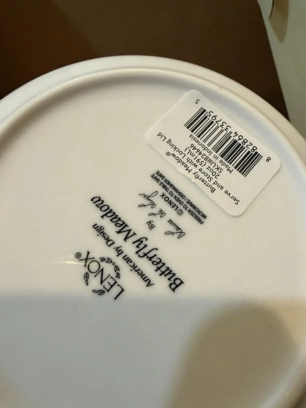 LENOX Butterfly Meadow Round Bowl Serve and Store W/ Locking Lid 20oz New W/ Box